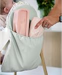 Nibble and Rest Highchair Handy Pocket Pouch, Compatible with IKEA Antilop Highchair, High Chair Accessories, Wipeable and Waterproof Material, One Large Pouch with an Internal Zip Pocket-(Sage)