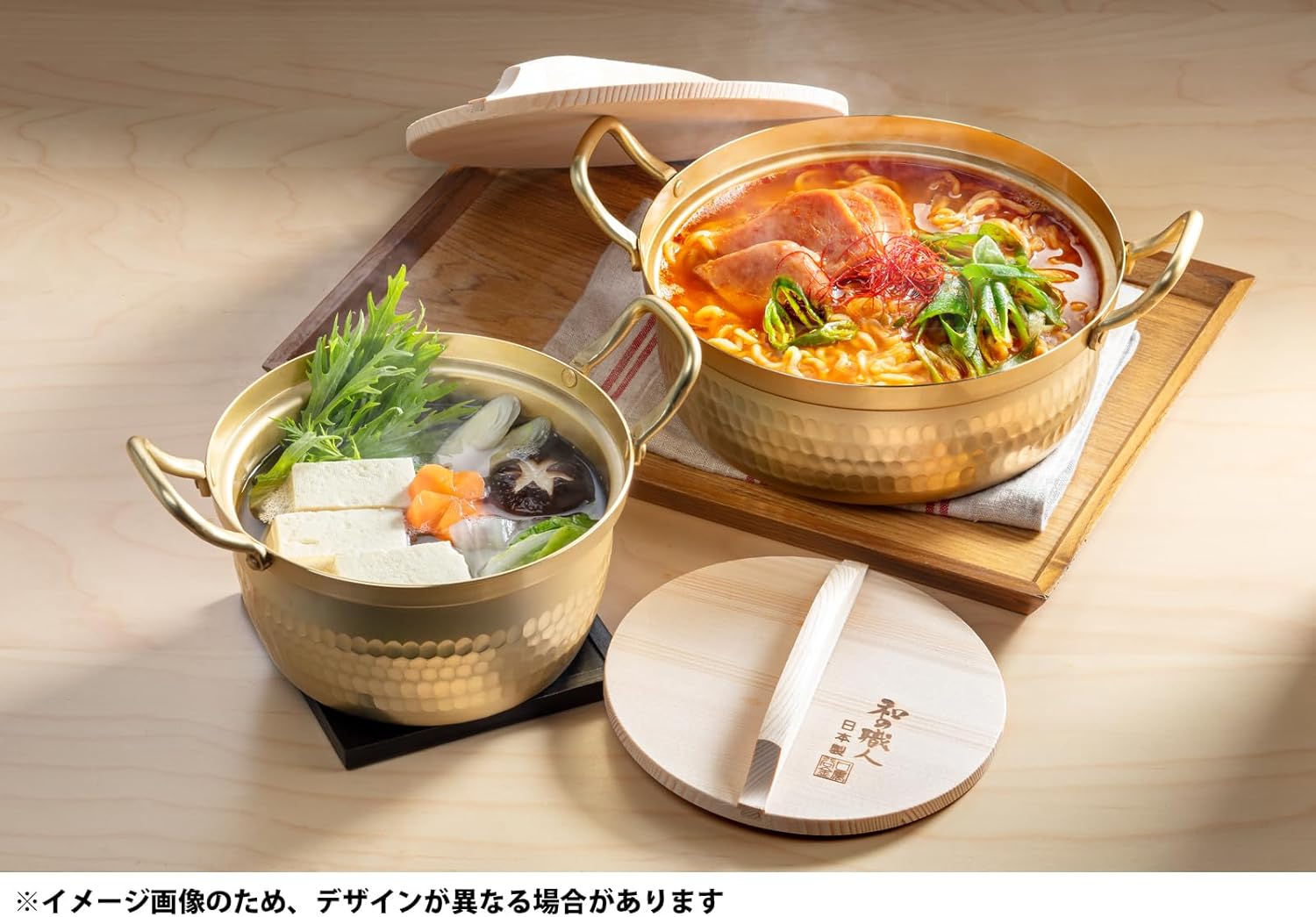 Taniguchi Metal Two-Handed Pot with Lid, 7.1 inches (18 cm), For Gas Fire, Made in Japan, Lightweight, Japanese Artisans