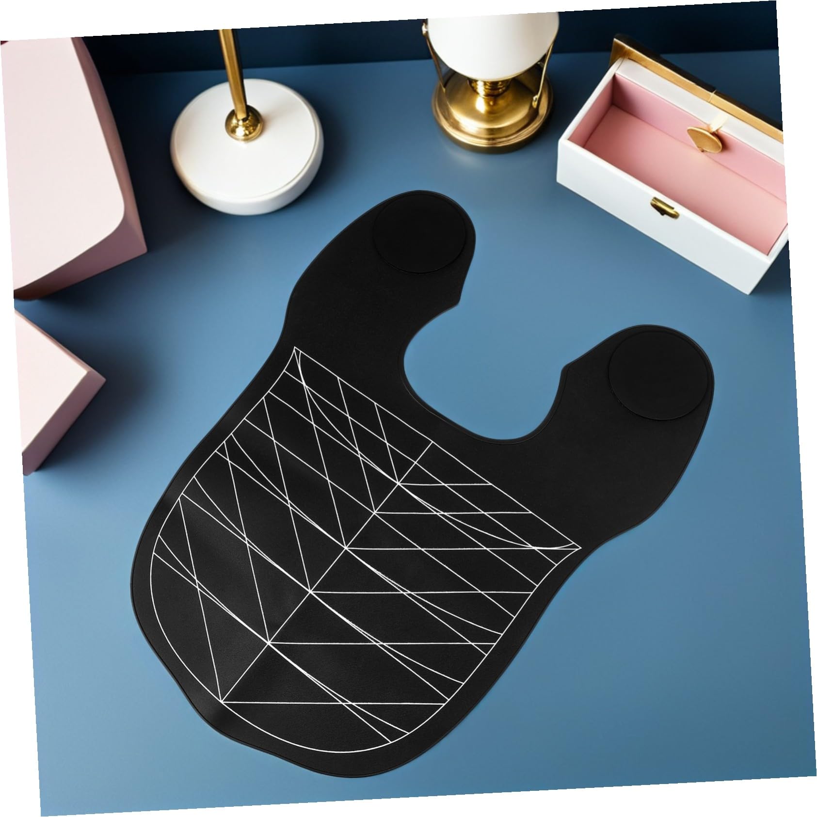 Cape de Coiffure en Silicone Noir, Lot de 2, pour Coupe et Teinture