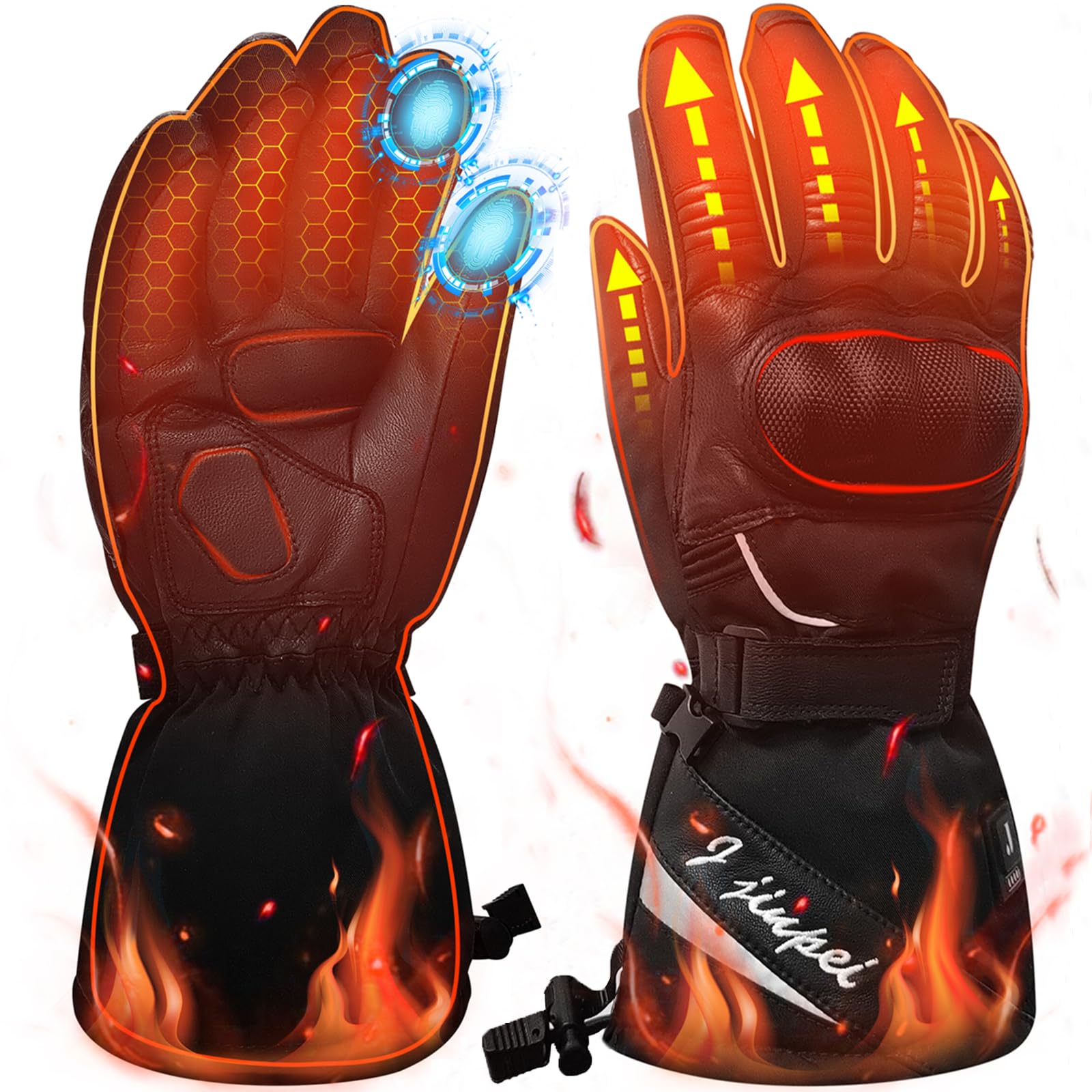 Heated Glove Liners for Men Women Rechargeable Electric Heated Gloves for Cold Weather, Warm Winter Gloves for Outdoor Sports