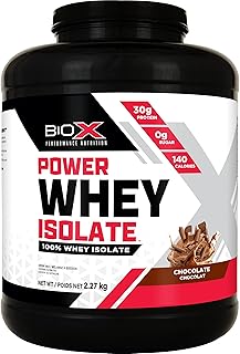 BioX Power Whey Isolate | Whey Isolate Protein Powder - 100% Ultra-Pure Whey Isolate | 29-31 g Protein Per Serving | 0 Grams of Sugar, No Fillers | 5LBS / 2270G (Chocolate)