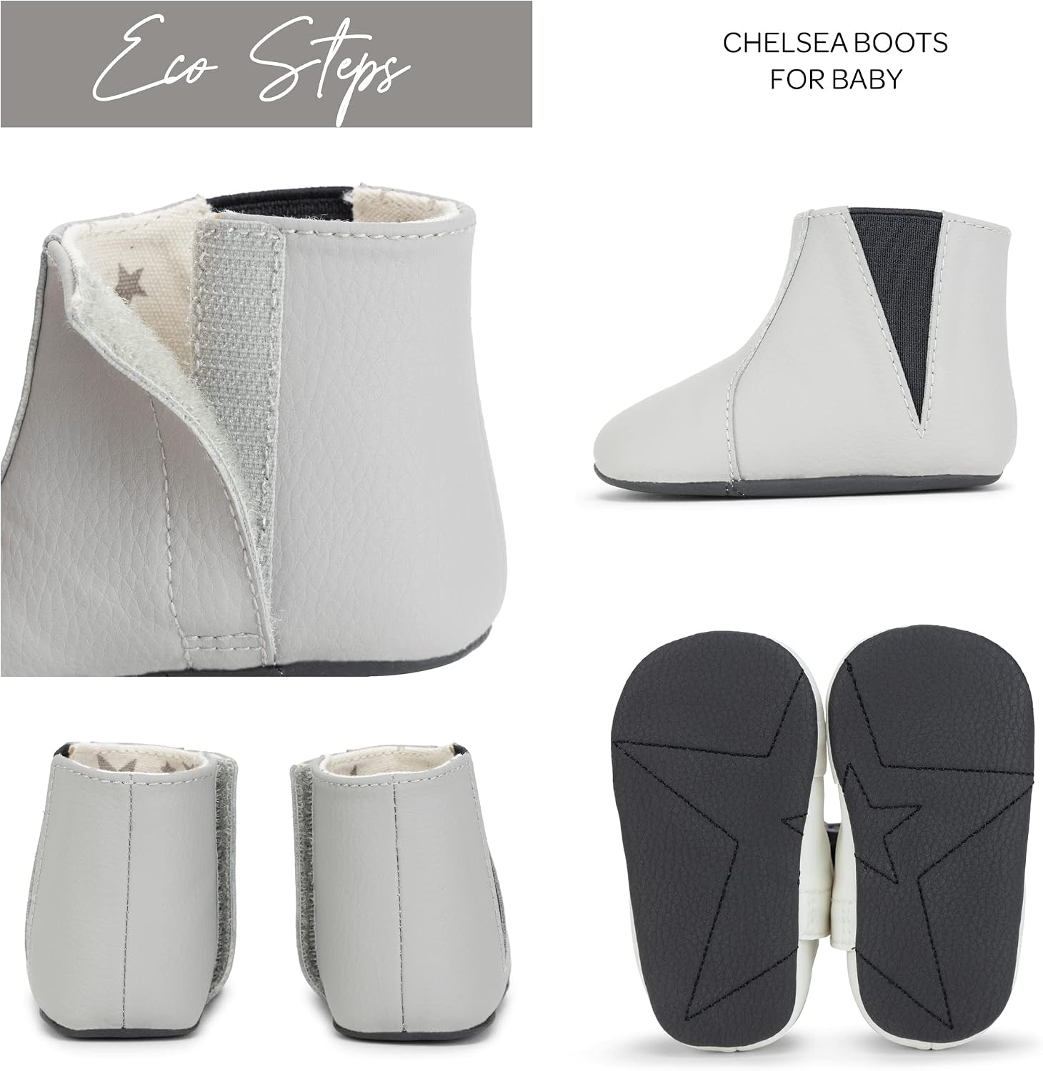 JuJuBe Eco Steps - Chelsea Boots for Babies & Infants - Machine Washable Vegan Leather Baby Shoes