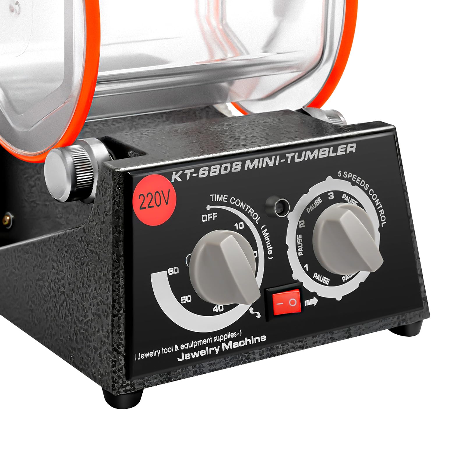 Tamburo per lucidatura, per gioielli, 150 W, con 5 velocità regolabili, mulino a sfera con timer Tamburo per lucidatura, per gioielli, 150 W, con 5 velocità regolabili, mulino a sfera con timer