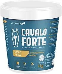 Suplemento Cavalo Forte Casco e Pelo 1kg – Brilho Intenso, Força e Vitalidade – Formulado por Veterinários – Melhora a Qualidade da Pelagem e Fortalece os Cascos – VeterinUp