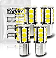Vista 10 de Yorkim 3157 - Focos LED blancos súper brillantes, 3056 3156 3156A 3057 4057 3157 4157 T25. Bombillas LED para luces de freno, luces de marcha atrás