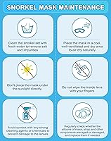 Vista 8 de Greatever - Set de esnórquel seco, visión panorámica ancha, máscara de buceo anti vaho, equipo profesional de esnórquel Negro