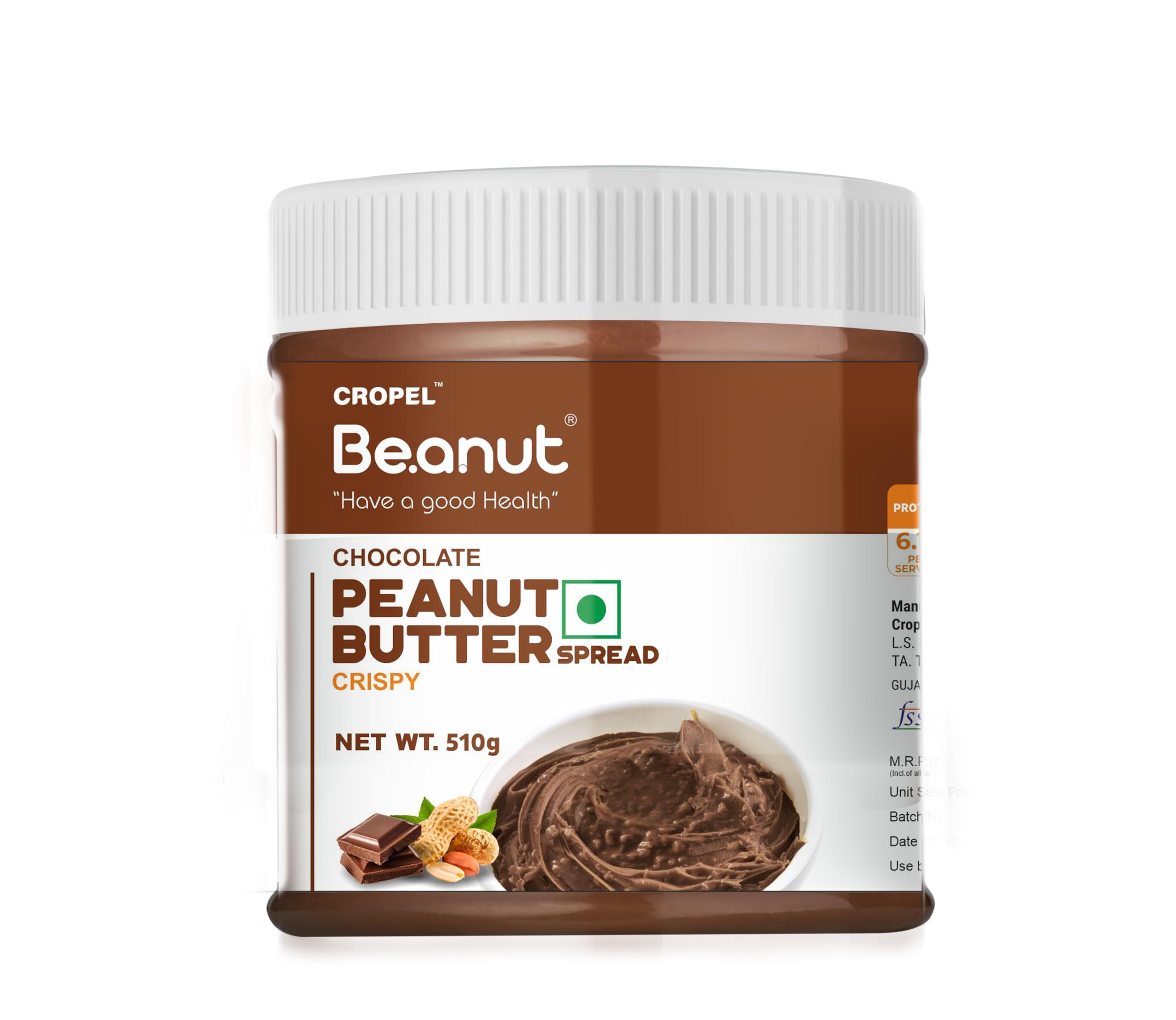Beanut Chocolate Peanut Butter Crispy - 510gm, 100% Pure Roasted peanuts,NON-GMO Gluten & Cholesterol Free, Vegan, High in Protein, Nut Butter, Peanut Butter (B0B34MK9L8) Amazon Price History, Amazon Price Tracker