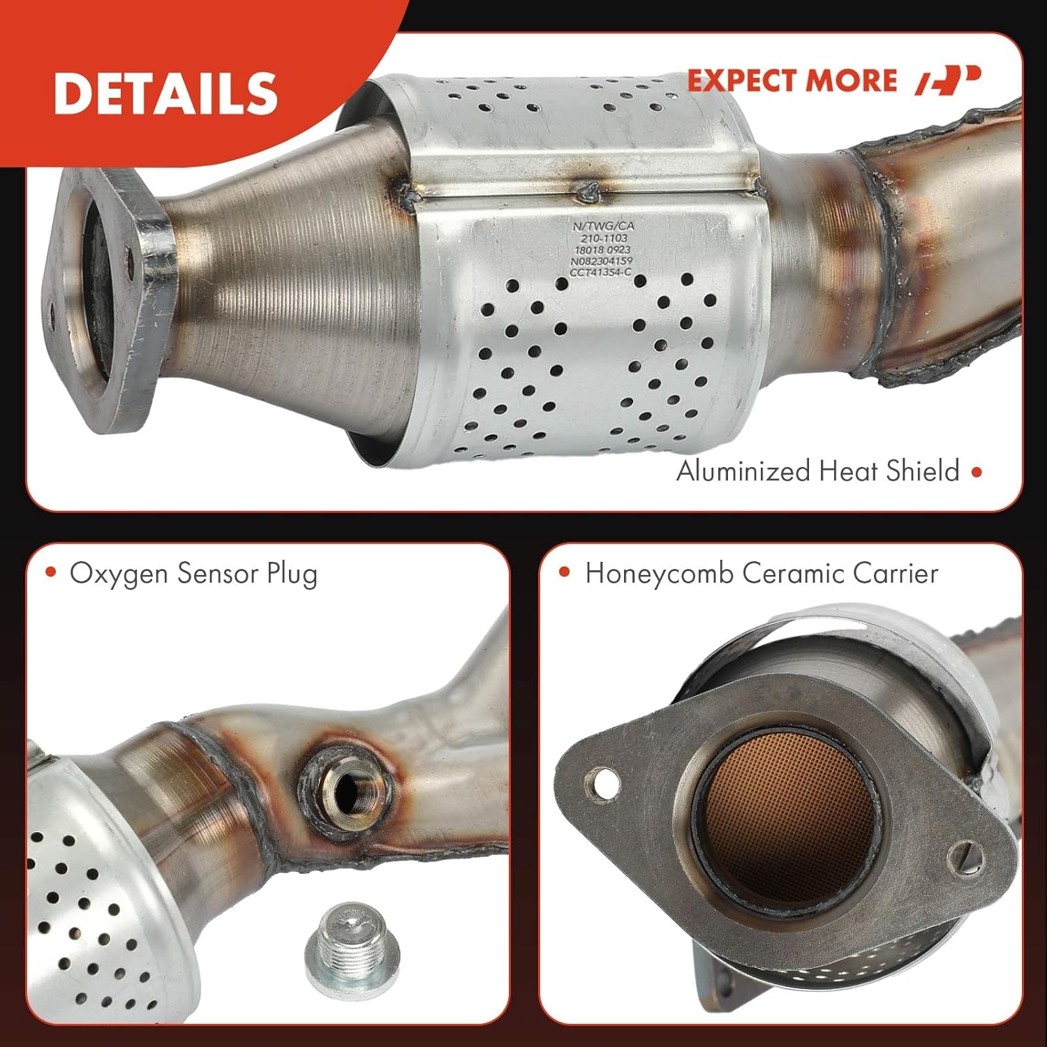 A-Premium Front 2-PC Exhaust Manifold Catalytic Converter Kit Direct-Fit Compatible with Nissan Pathfinder, Pathfinder Armada, Titan, Armada, NV2500, NV3500 & Infiniti QX56, 5.6L, EPA Compliant