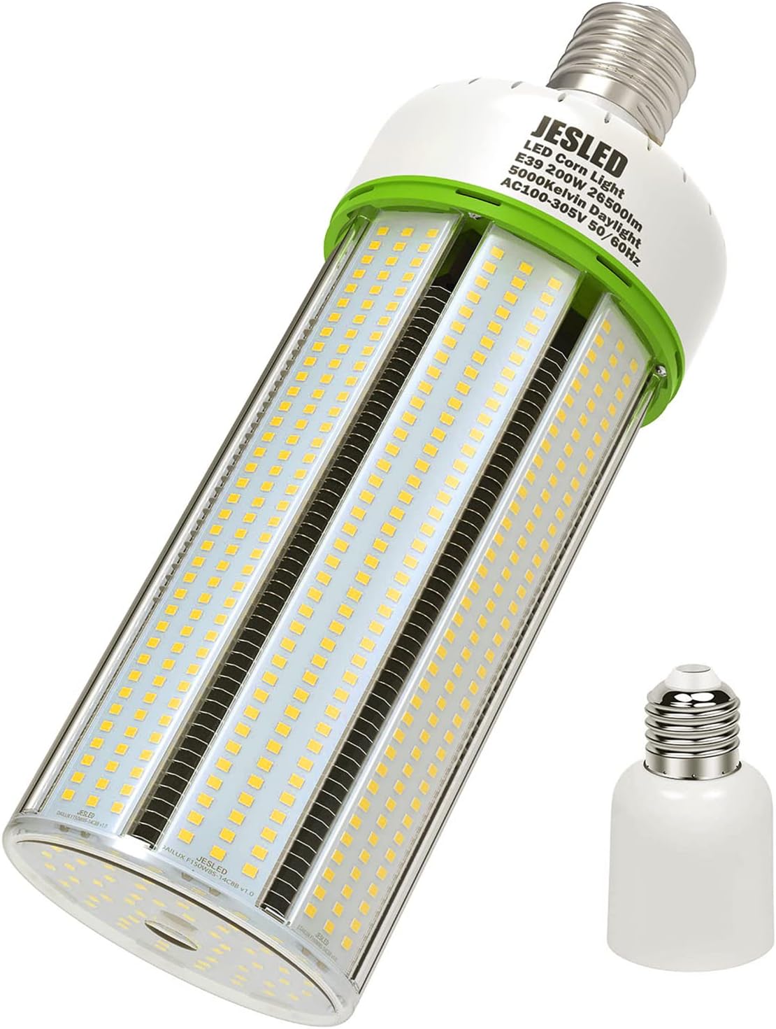 60W LED Corn Light Bulb, Large Mogul Base E39 LED Bulbs , 8100 Lumens (250W Equivalent), 5000K Daylight, AC100-277V, JESLED Metal Halide Replacement for Outdoor Indoor Area Lighting HID/CFL/HPS