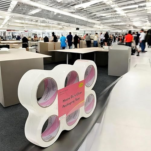 Miniatura 4 de iMBAPrice Cinta de sellado transparente de 2 pulgadas, 6 rollos de 110 yardas (6 x 330 pies) de cinta de envío de 2 pulgadas de ancho para caja de