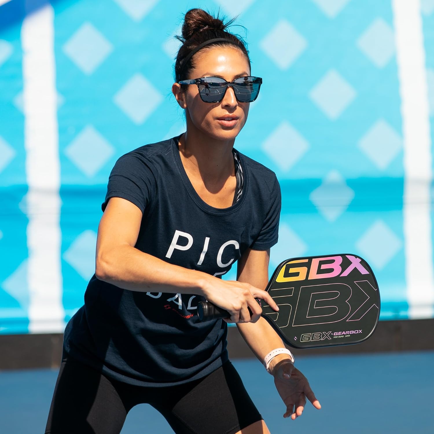 Gearbox GBX Quad Mod 14mm Pickleball Paddle – Textured Glass Fiber Face, Enhanced Spin & Control, PU Molded Handle, 14mm Poly Core – Lightweight, Durable, High-Performance Paddle