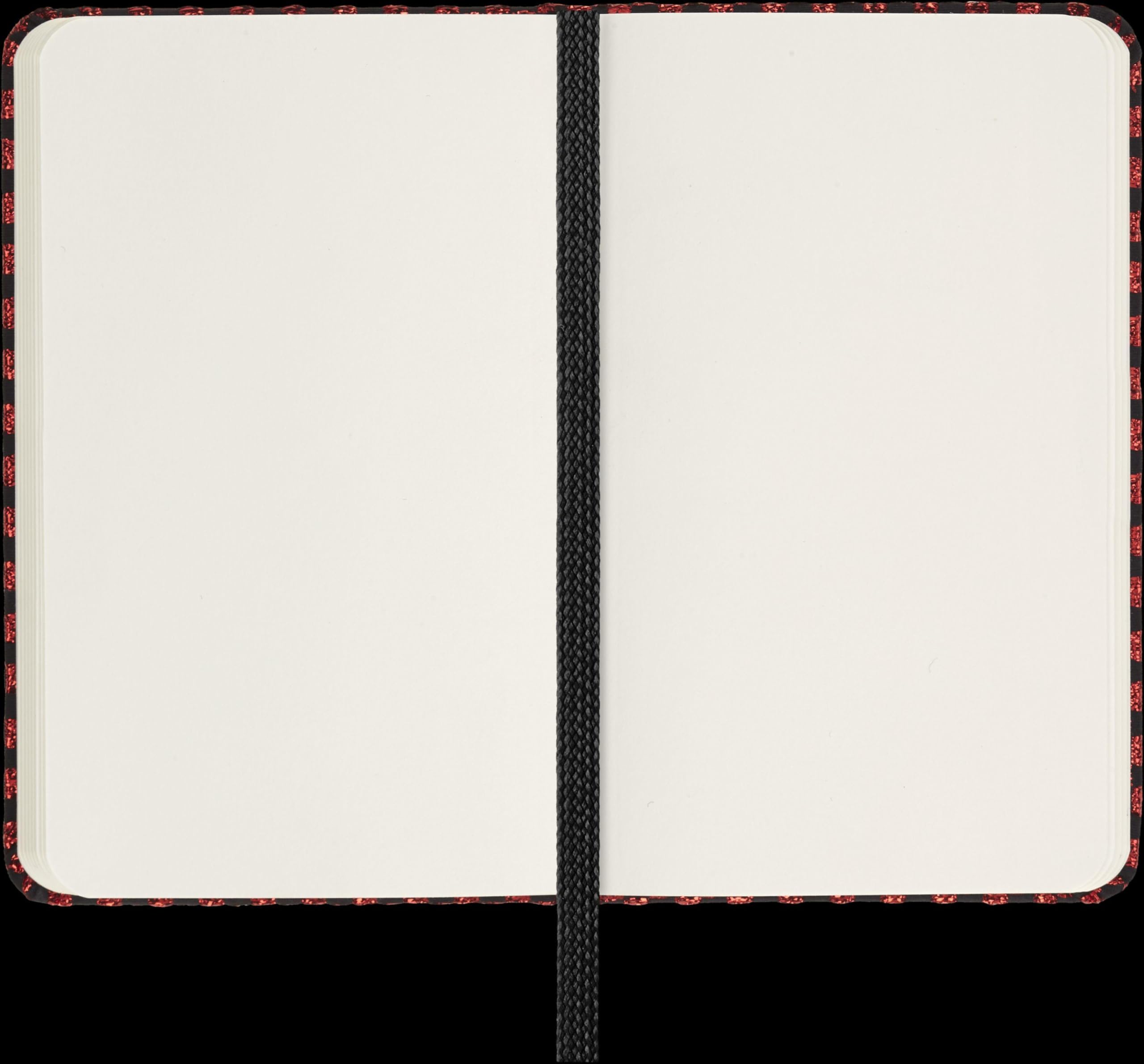 Moleskine Taccuino Shine, Copertina con tessuto Made in Italy di Mantero, con Pagine Bianche e Chiusura Elastica, Formato Pocket 13,6x8,8 cm, Colore Rosso (Confezione da 2)