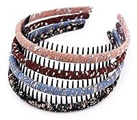Vista 7 de 4 piezas - Diadema multicolor con dientes de resina protectora - Diadema con peine - Accesorios para el cabello de Beauty hair (Multicolor-No.9)
