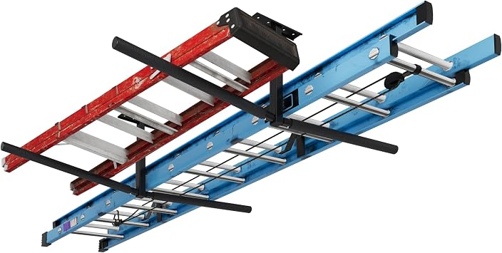 FLEXIMOUNTS Double Arm Adjustable Overhead Ladder Rack, 71.5" Arms