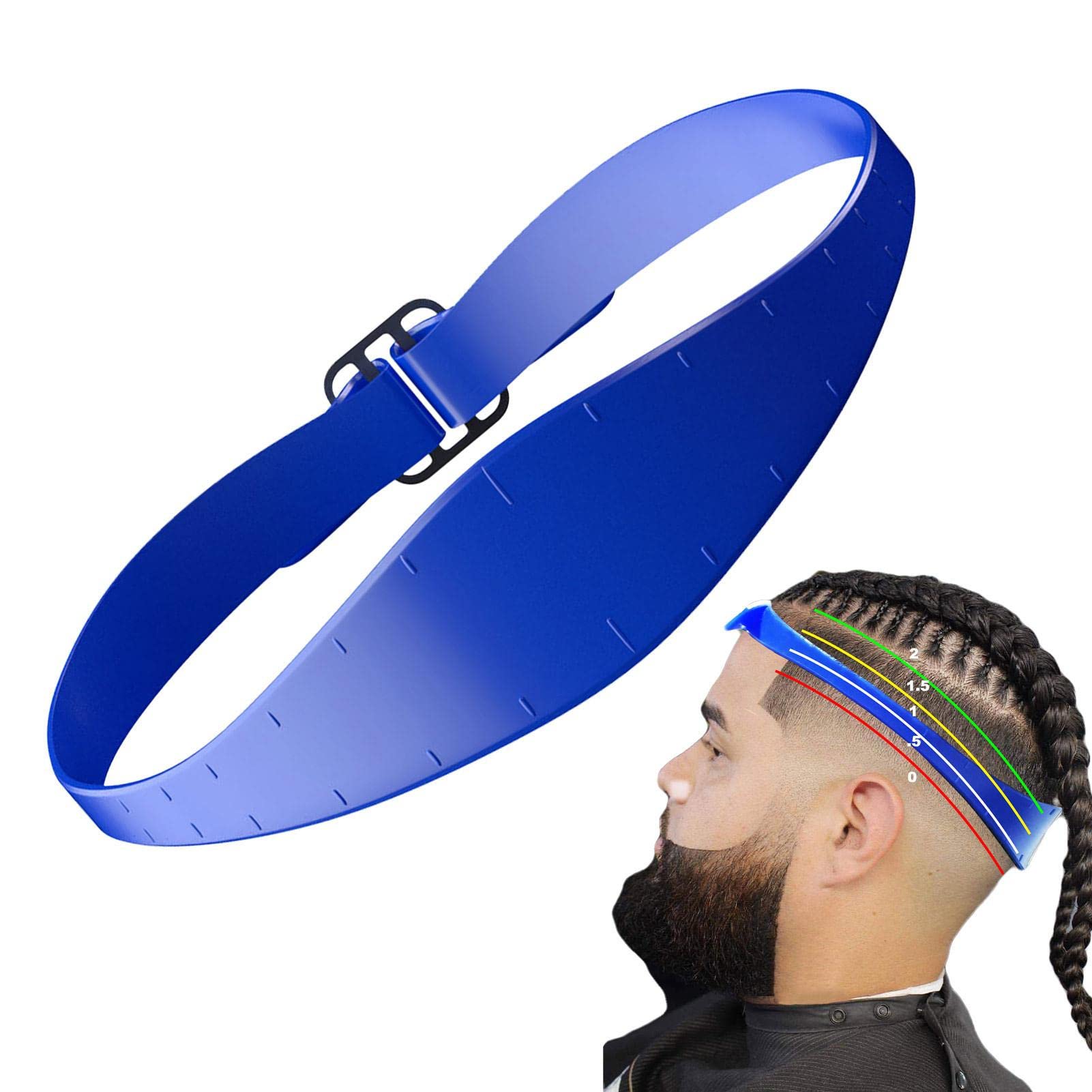 Modello per la rasatura della Scollatura - Taglio di Capelli Fai da Te - Fascia per Taglio di Capelli in Silicone Curvo per la casa Fai-da-Te con rasatura di precisione, Guida conica