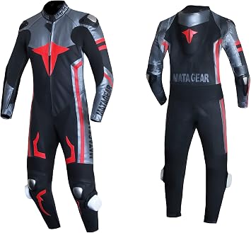 Motorcycle New 396 One Piece Leather Track Racing Black Suit CE Approved Protection 3XL