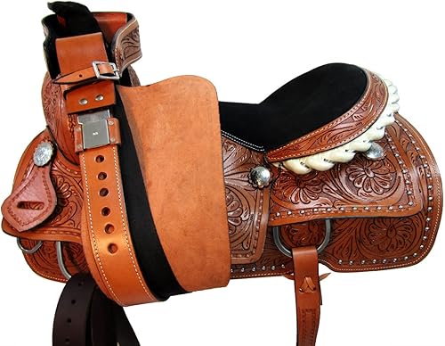 Miniatura 8 de Western Trail Saddle Pleasure - Juego de tachuelas de cuero con herramientas florales para caballos, 15, 16, 17, 18 con cuello de pecho y riendas