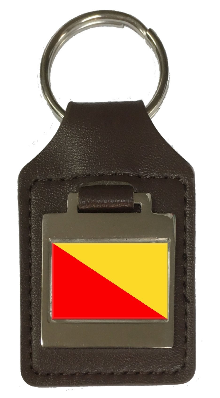Schlüsselanhänger aus Leder mit Gravur Palermo City Italien Flagge