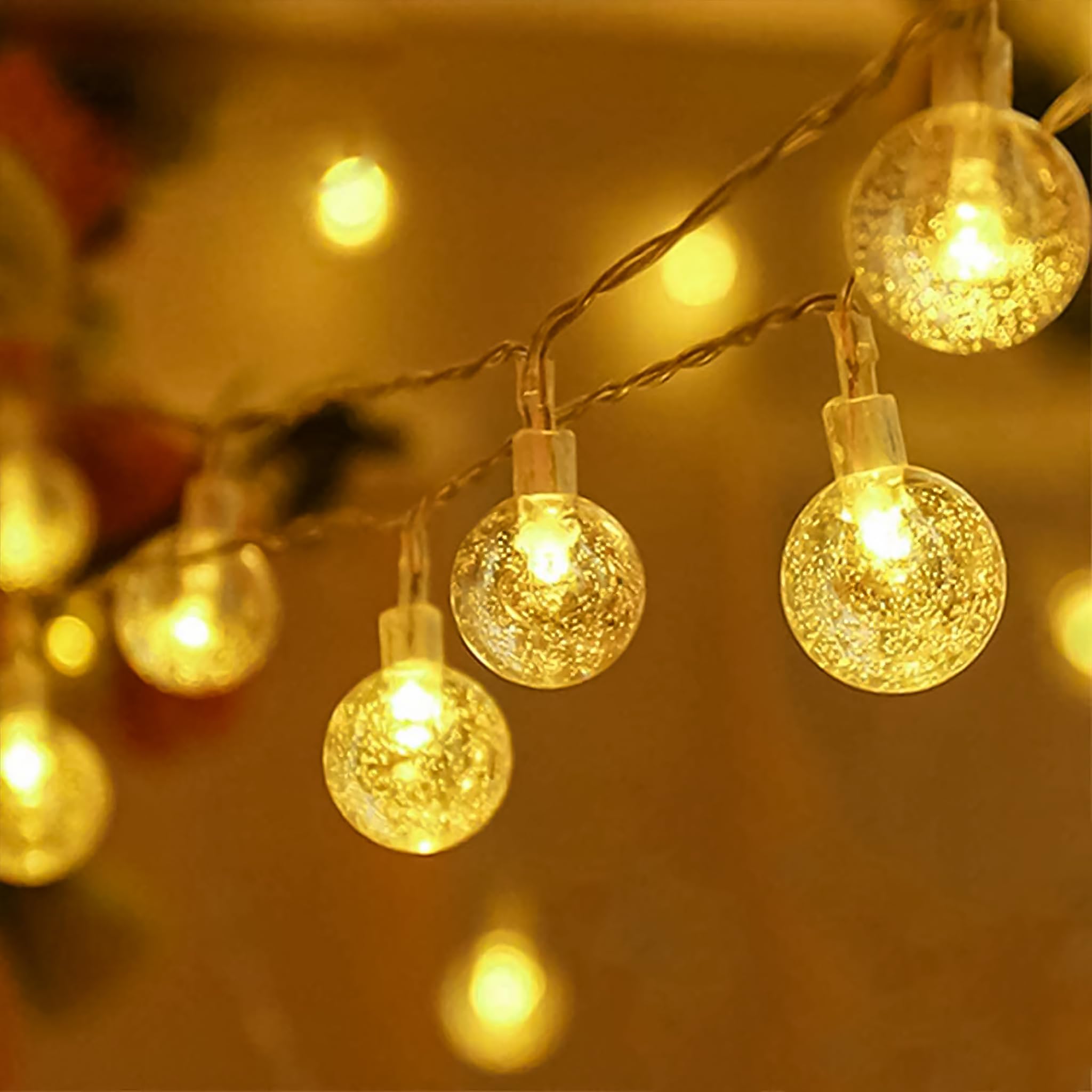 YEATHOR Globe Fairy Lights 10M 80 LEDs Ball String Lights Mains Powered