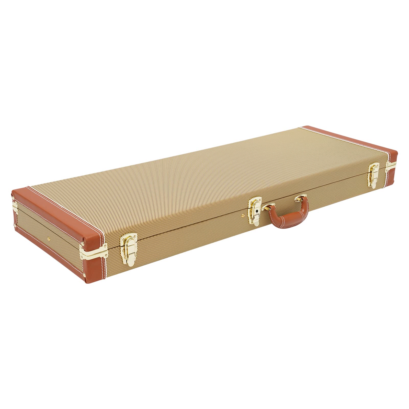E-Gitarre Hartschalenkoffer, Abschließbar Rechteckig E-Gitarren Case Box E-Gitarrenkoffer mit Schlüssel Guitar Case für Standard E-Gitarre (Gelb)