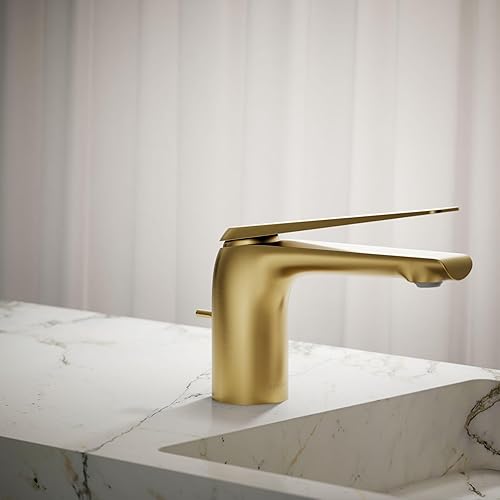 Miniatura 2 de Kohler 97345-4-2MB Avid - Grifo para lavabo de baño con una sola manija, 1.2 gpm, latón cepillado vibrante