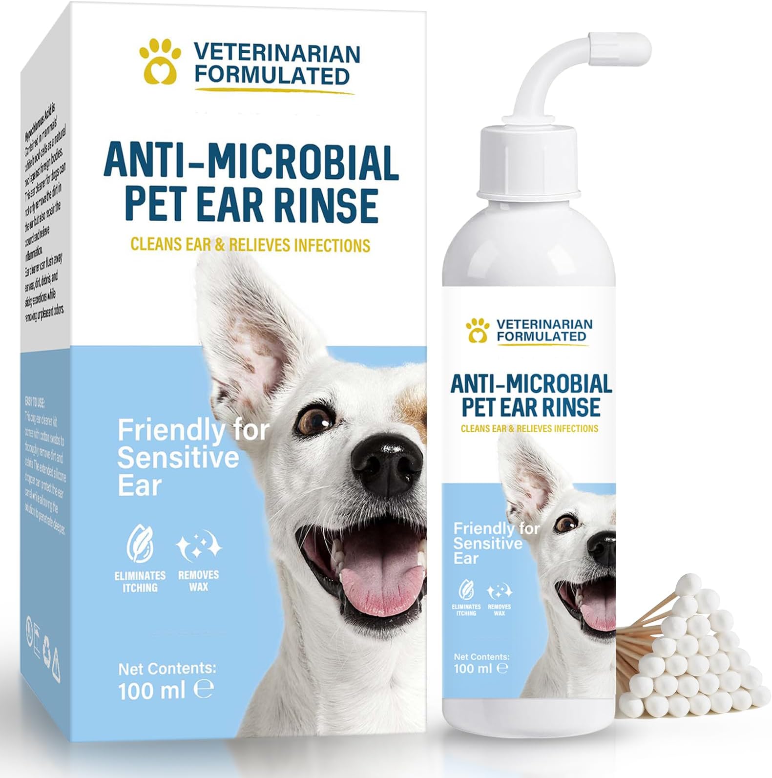 WERPOWER DogEarCleanerDogEarDrops for Infection Antibiotics, Cat