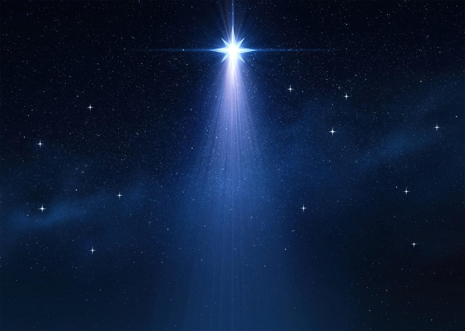 BELECO 4.6x3m Sfondo in tessuto Natività cielo blu stellato