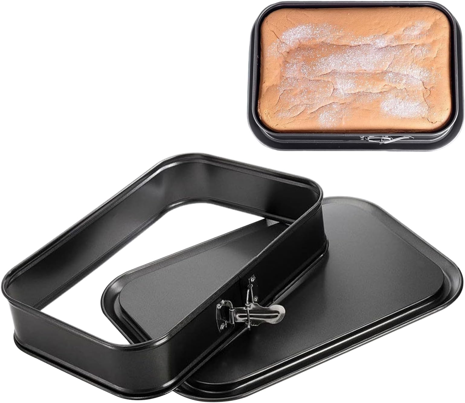 – Small Cake Pans | Rectangular Non-Stick Reusable Bakeware - Cake Baking Tray Cookie Sheet | for Cheesecake Cookie Pizza Muffin Brownie Bread Ice Cream Kitchen Bakery Commercial Party