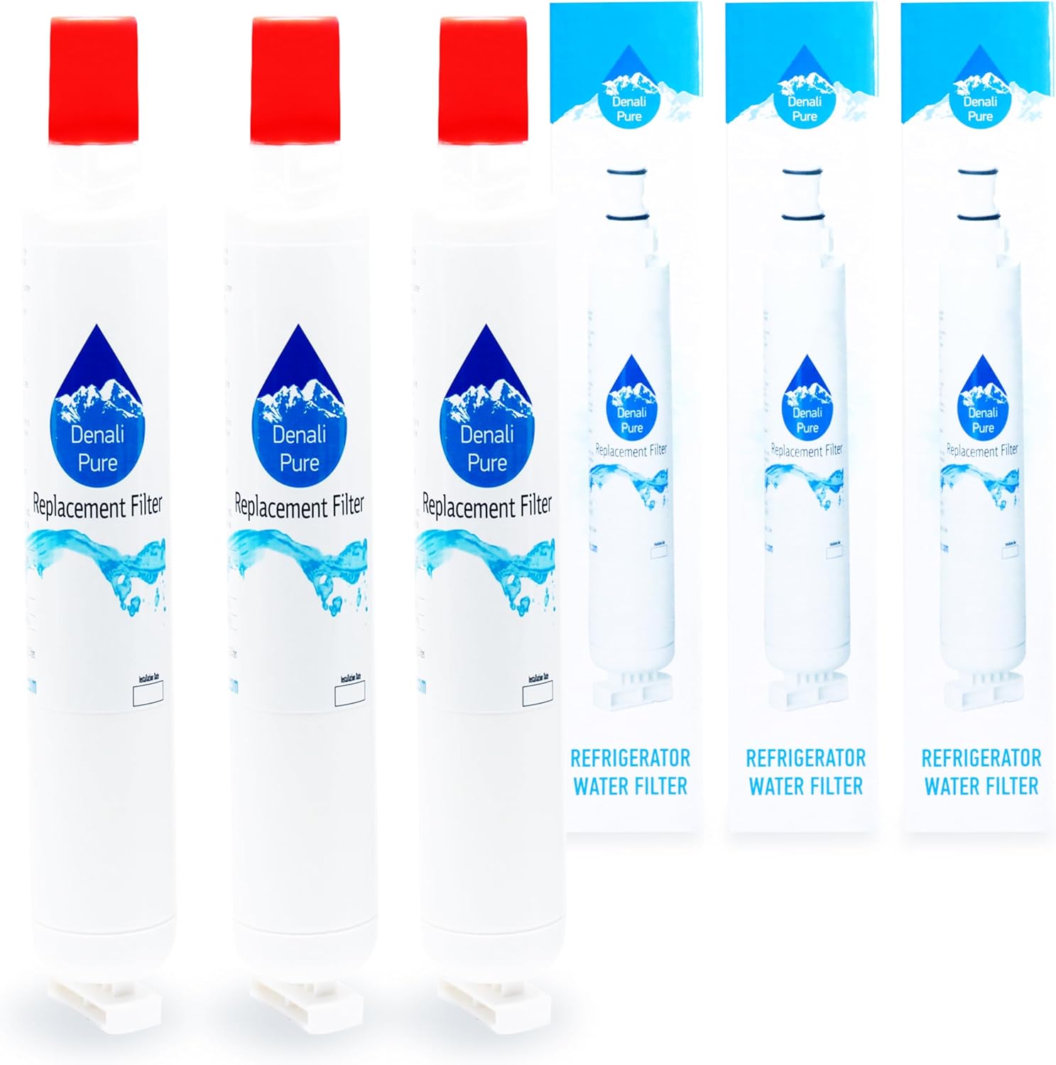3-Pack Replacement for Whirlpool G2IXEFMWS01 Refrigerator Water Filter - Compatible with Whirlpool 4396701 Fridge Water Filter Cartridge