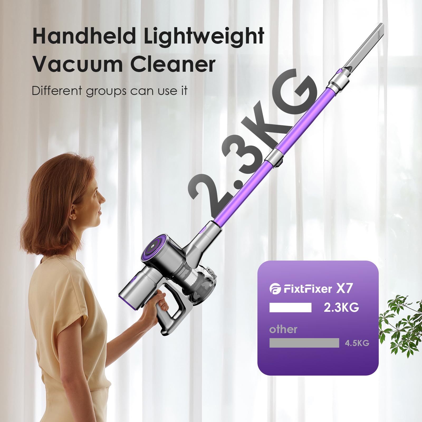 Aspiradora Sin Cable 60Kpa/400W, Aspirador Escoba sin Cable con Pantalla LED, Cepillo Anti-enredos, 4 Filtros HEPA, Escoba Aspiradora sin Cable para Pelo De Mascotas,Alfombras,Suelos Duros