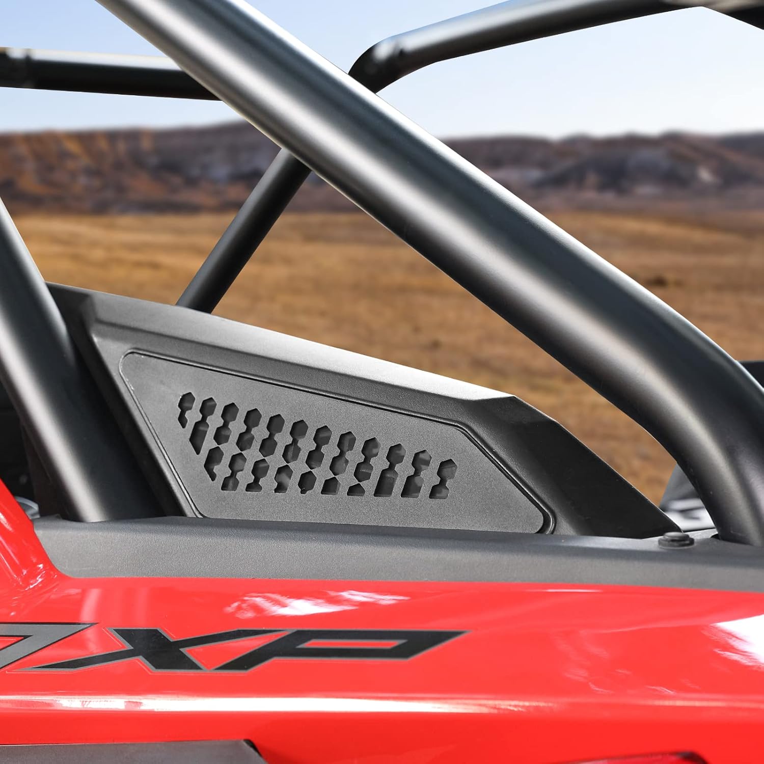 RZR Intake Cover Grill Compatible with 2020 2021 2022 2023 2024 2025 2026 Polaris RZR PRO XP/4, Turbo R/4, Pro R/4 Inlet Protection Cover Engine Side Vent Air Intake Metal Mesh Cover Bezel