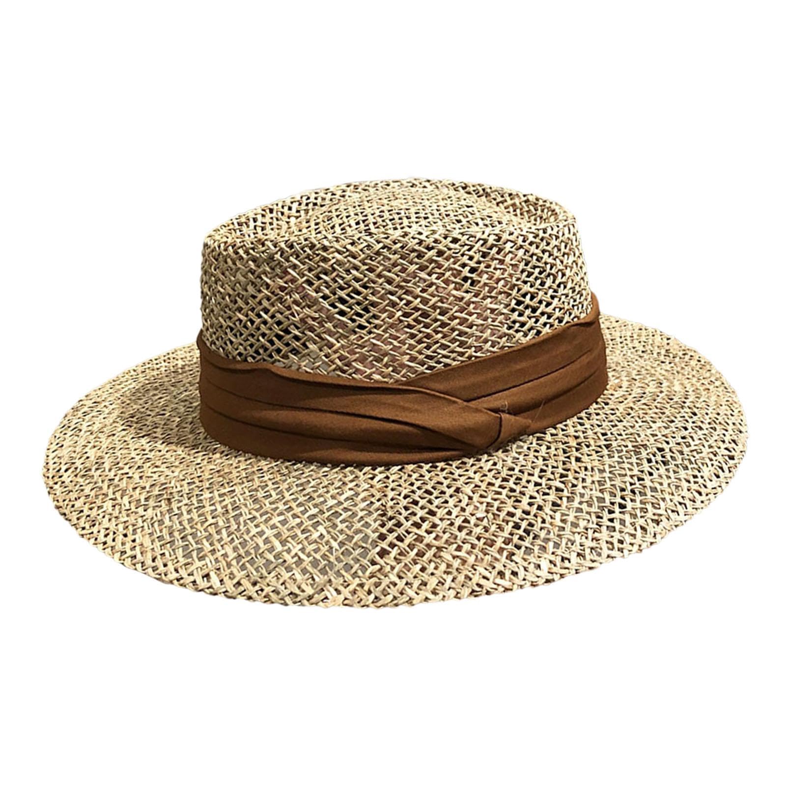 BNF®Womens Sun Hat Sunhat Woven Vintage Design Beach Hat for Park Outdoor Brown|Clothing, Shoes & Accessories|Womens Accessories|Hats|Package Includes:1 Sun Hat-image-41