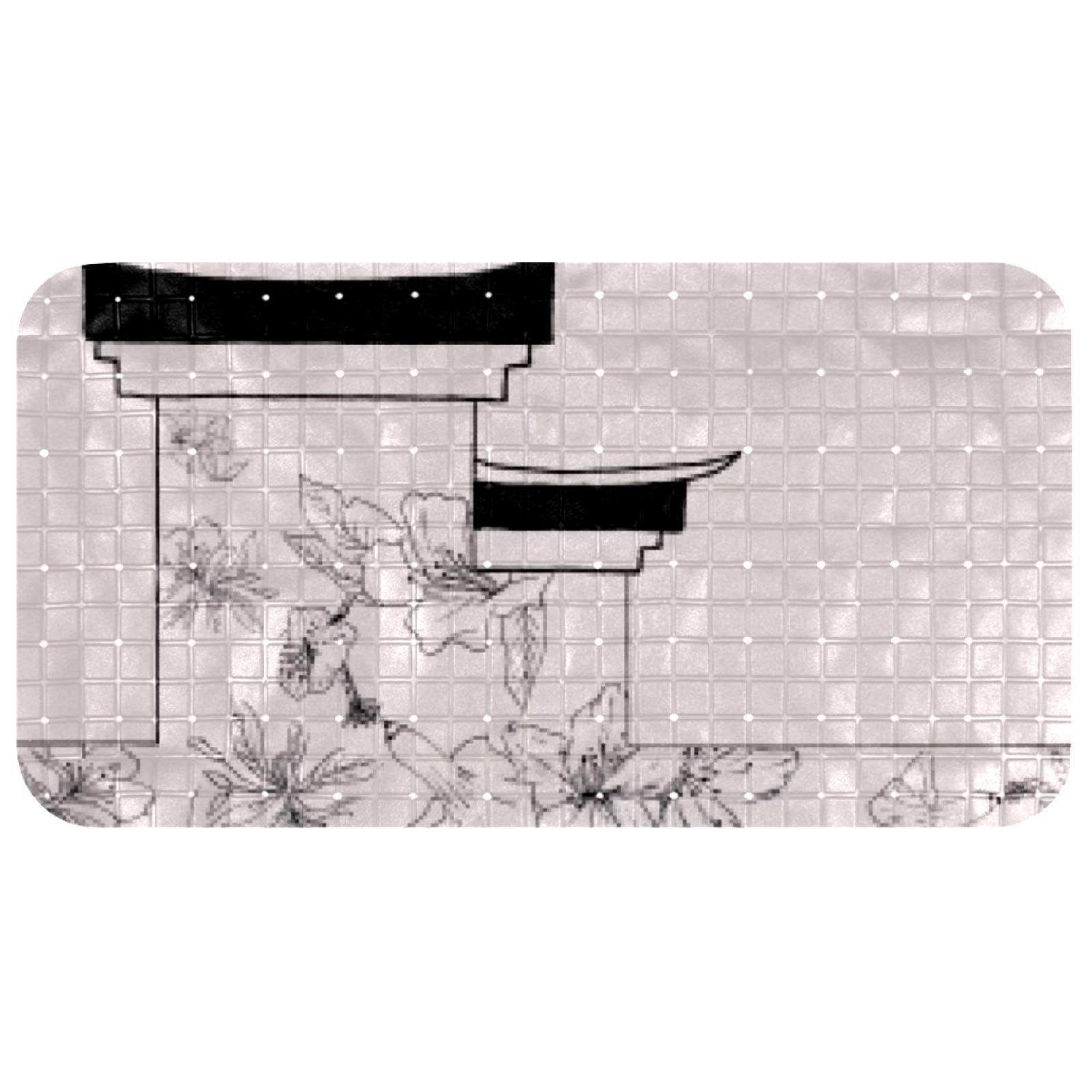 Tapis de bain à ventouses puissantes Bennigiry 35x67cm sécurité baignoire
