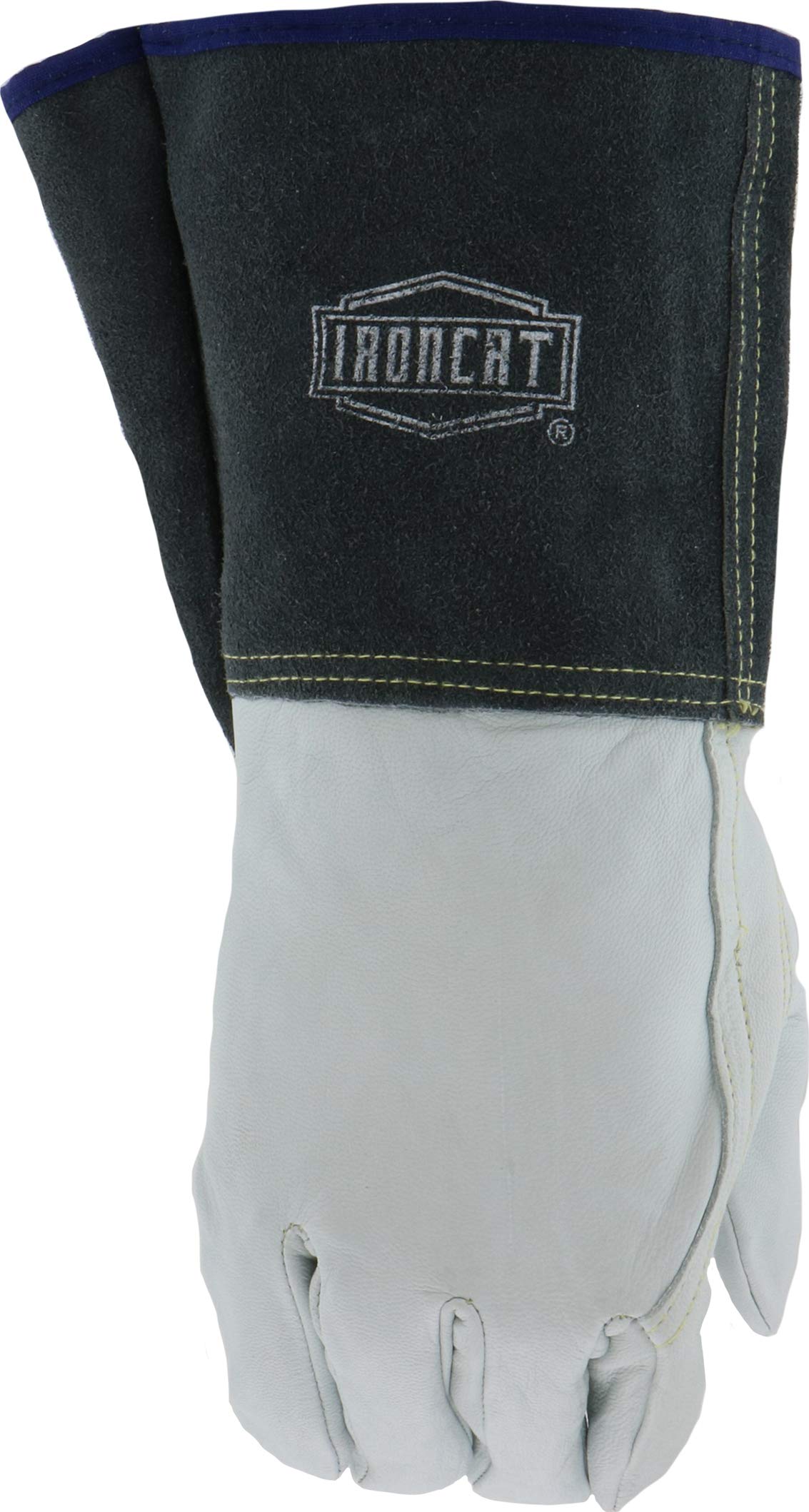 Ironcat 6144 Premium Top Grain Cuir Kidskin TIG de soudure, gants, 1 paire, XL, blanc, 1