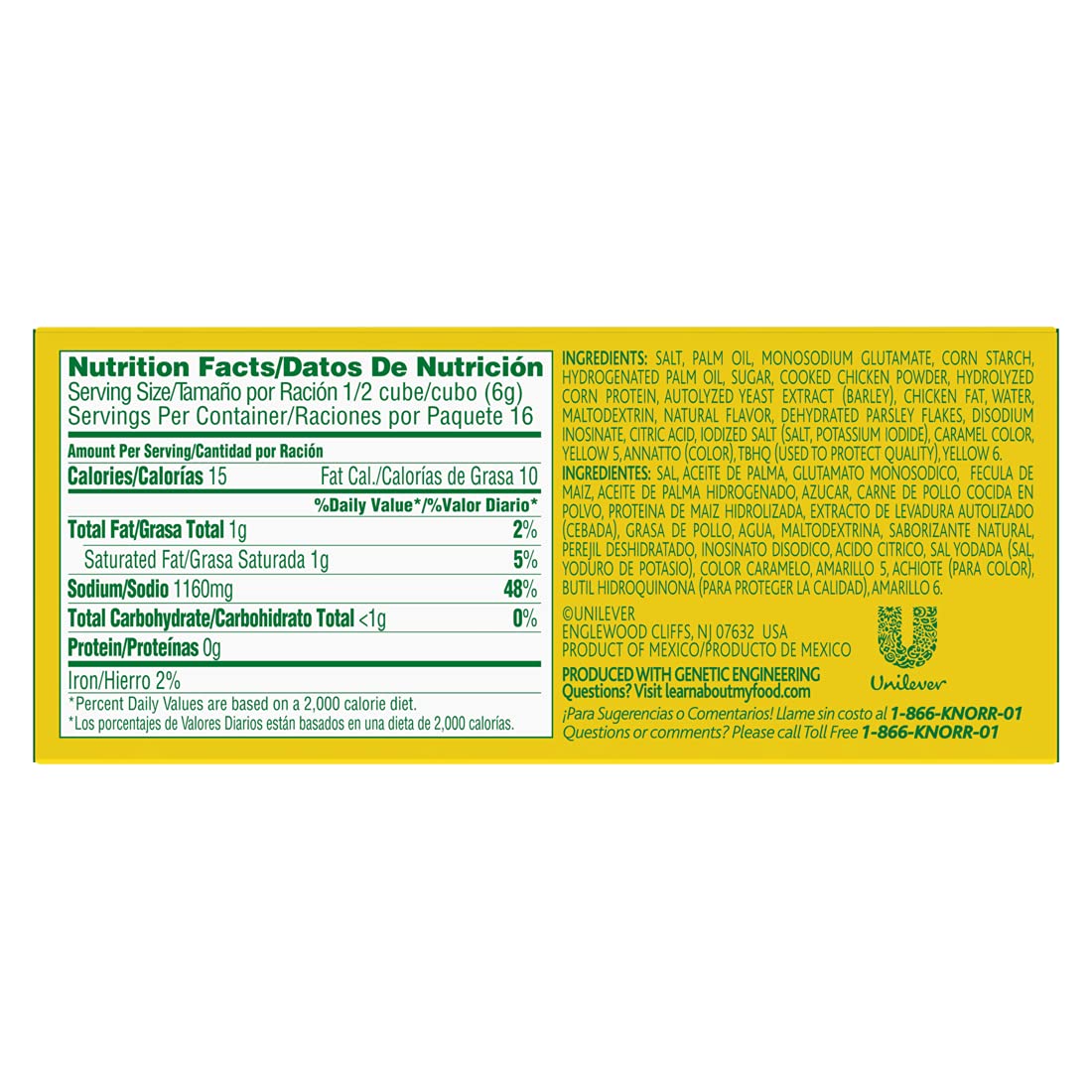 Knorr Cube Bouillon 48 Pack Chicken For Sauces, Soups and Stews 3.1 oz