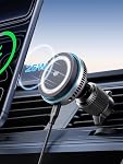 UGREEN Qi2 Certifié 25W Chargeur de voiture sans fil magnétique avec ventilateur de refroidissement actif Air Vent Car Mount Compatible avec MagSafe pour iPhone COMMISSION ÉCONOMIQUE POUR L'EUROPE Series (Adaptateur non inclus)