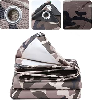 Lona De Lona Gruesa, Cubierta De Lámina De Lona De Camuflaje Resistente Al Agua, Lámina De Suelo, Carpa Plegable A Prueba De Lluvia, Lona Multiusos Para Mueble(Size:1x2cm/3.28Ft*6.56Ft,Color:amarillo)