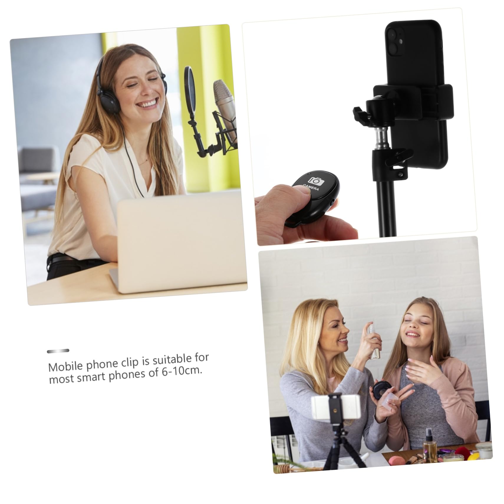 1set Supporto Telefonico Per Live Streaming Treppiede Per Smartphone Per Videochiamate Conferenze e Gioco Compatibile Con Dispositivi Da Design Compatto e Facile Da Riporre