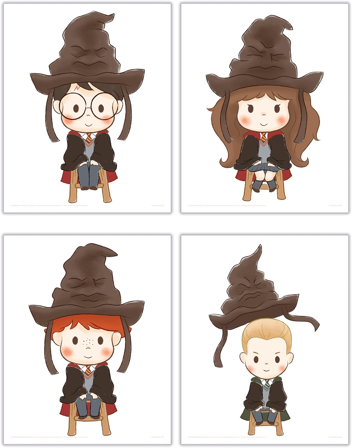 TRENDYPRINT Harry Potter – Dumbledore Quotes - Set of Four 8" x 10" Wall Art – Great for Gifting or Collecting TP08100051