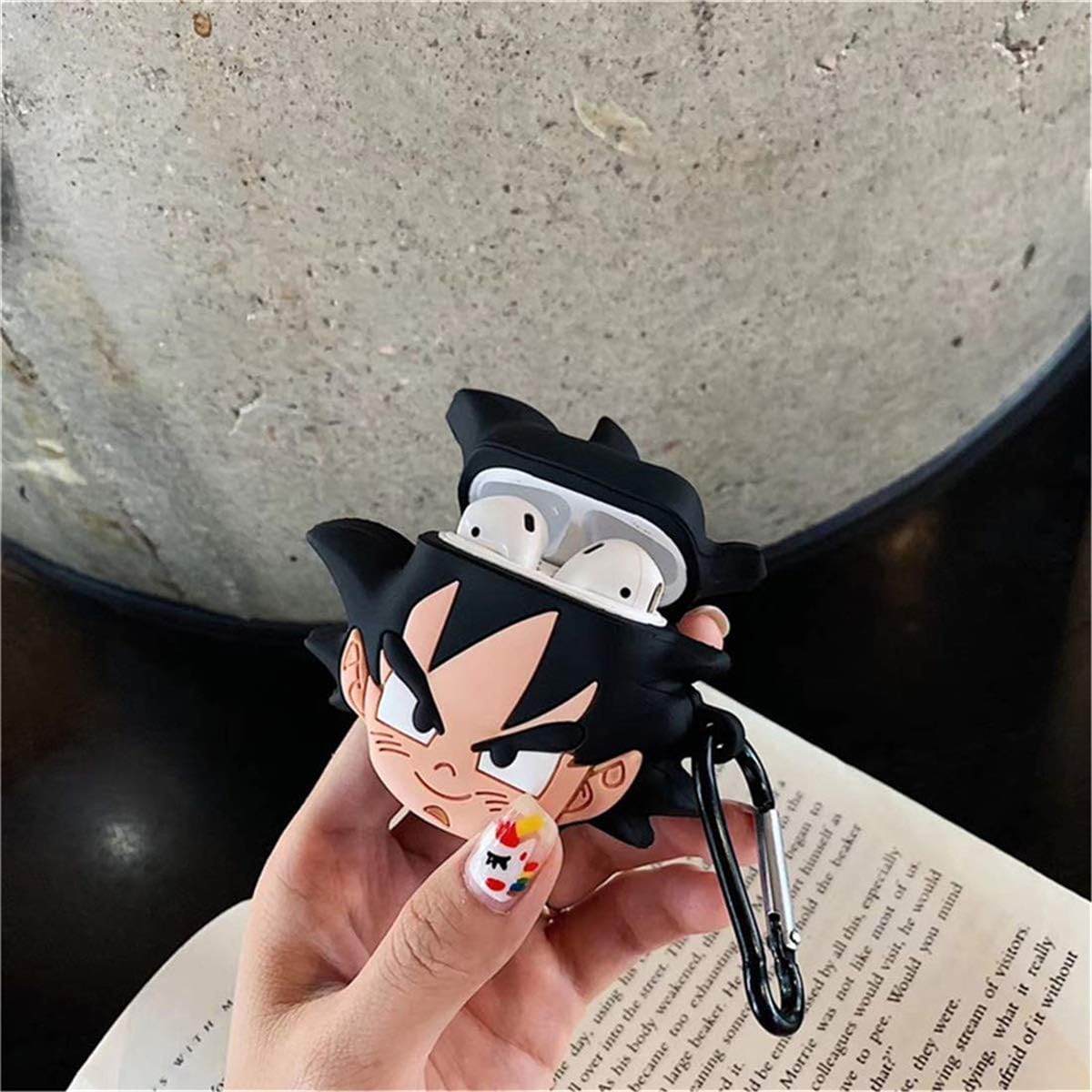 WowChic for AirPod Case Cover for AirPods 1st/2nd Soft Silicone Protective Fashion Cartoon Design Cute Wukon Accessories Keychain Shockproof Anime Funny Skin Air Pods 1&2 Charging Cases for Men Boys