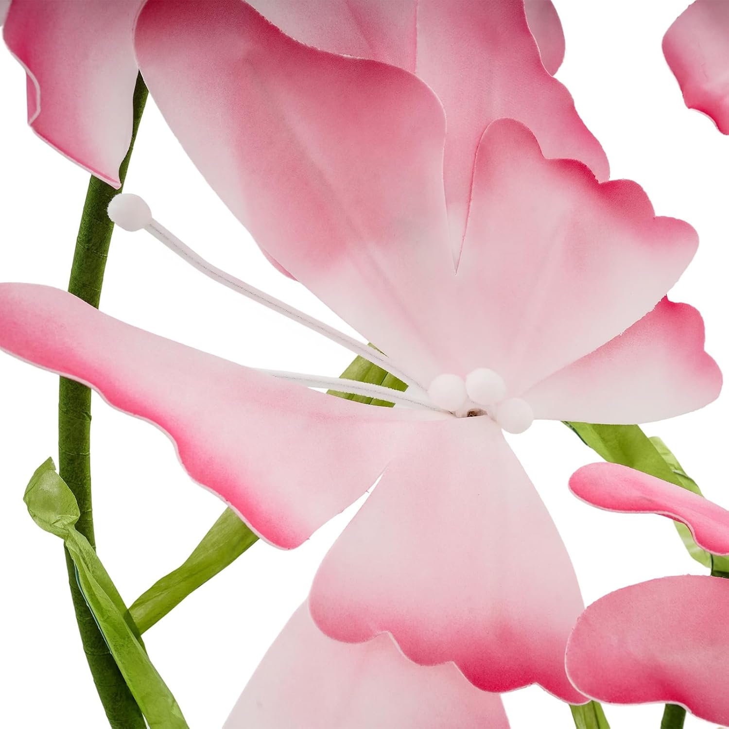 Set of 4 Giant Artificial Butterfly Flowers, Wedding Decorations for Aisle Reception Decor, 4.6Ft Huge Butterfly Flower with Stems and Stands for Birthday Party Banquet Window Display, Pink