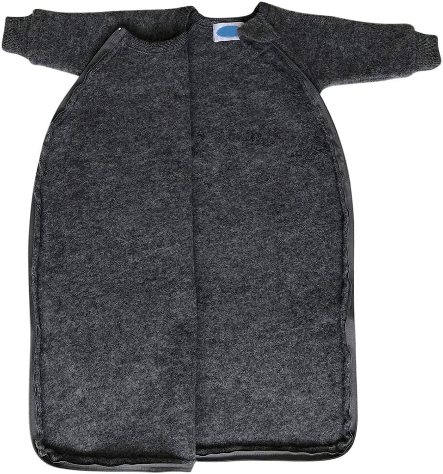 Ecoable Merino Wool Baby Coverall: Winter Thermal Blanket with Sleeves, Sizes NB – 4T (EU98-104 | 18-24 Months, Natural)