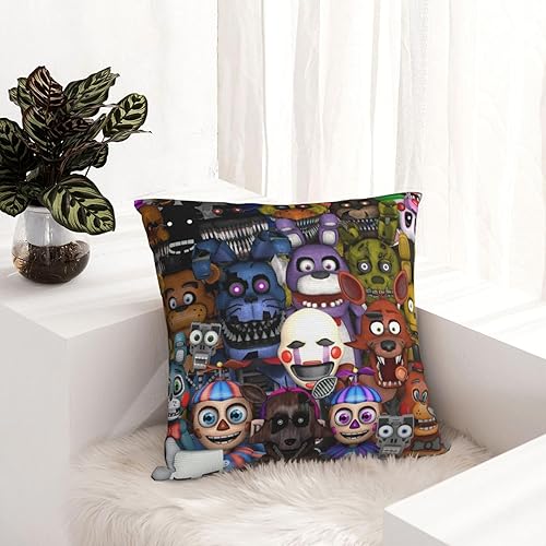 Miniatura 8 de Halloween Nights - Funda de almohada de oso de 18 x 18 pulgadas, diseño impreso, funda de almohada decorativa de Halloween, para interiores y