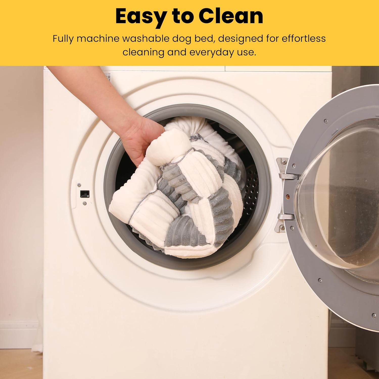 Dog Bed Mats Crate Pad for Small, Medium, Large Dogs, Washable Anti-Slip Pet Bed Mats, Cozy Warm Cat Beds Sleeping Pad (Bluegrey&White, 36.0" L x 23.0" W x 1.5" Th)