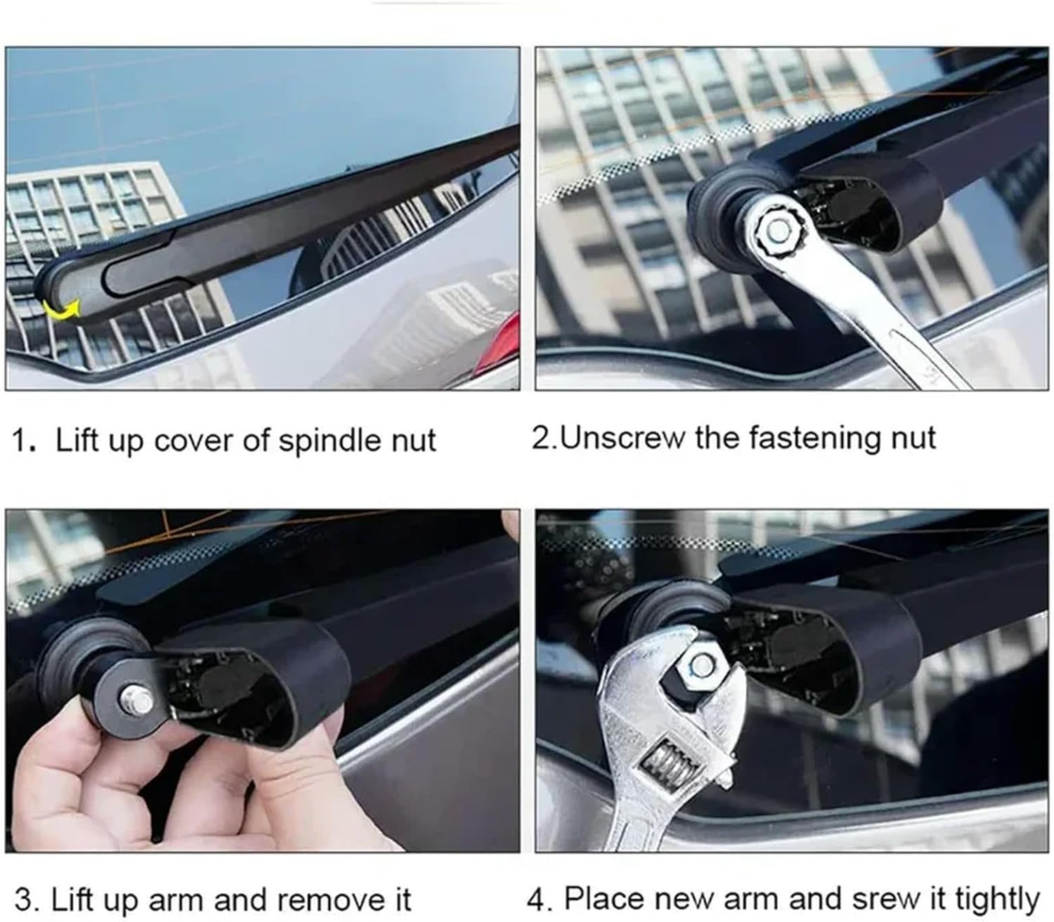 Car Wiper 12" Rear Wiper Blade Arm Set Kit Windshield Windscreen Tailgate Window Wiper for Renault Kwid 2019 2020 2021 2022