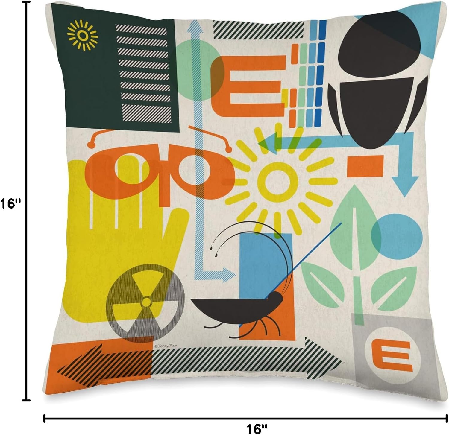 Disney PIXAR WALL-E Mod Pattern Throw Pillow