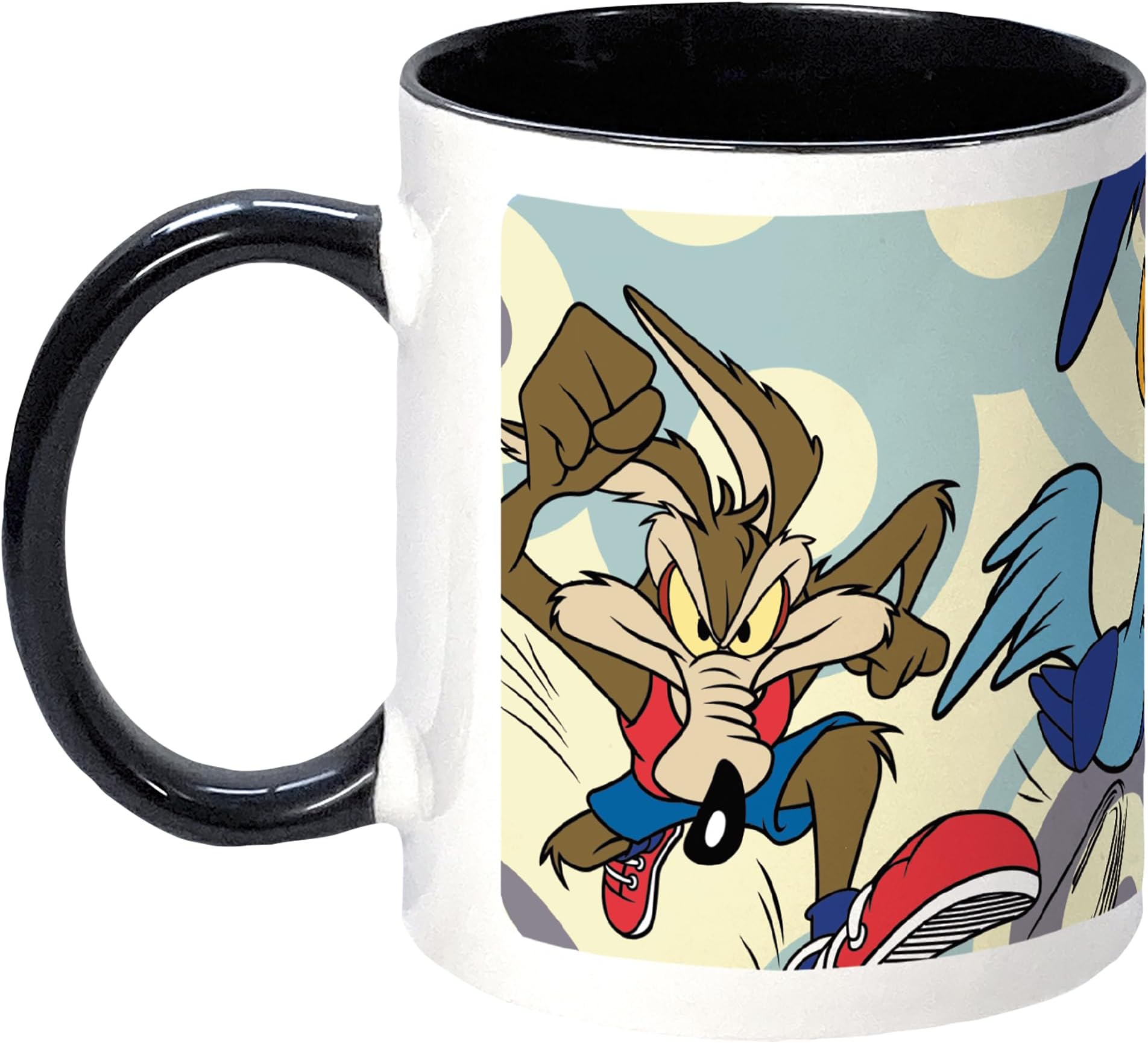 Road Runner Wile E Coyote Mug. Looney Tunes Beep Beep Cartoon Retro Kitchen Novelty Gift Idea for him