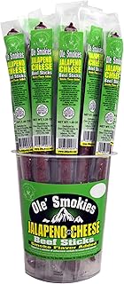 Buffalo Bills Jalapeno & Cheese Ole Smokies - 15 Wrapped Beef Sticks Per Tub