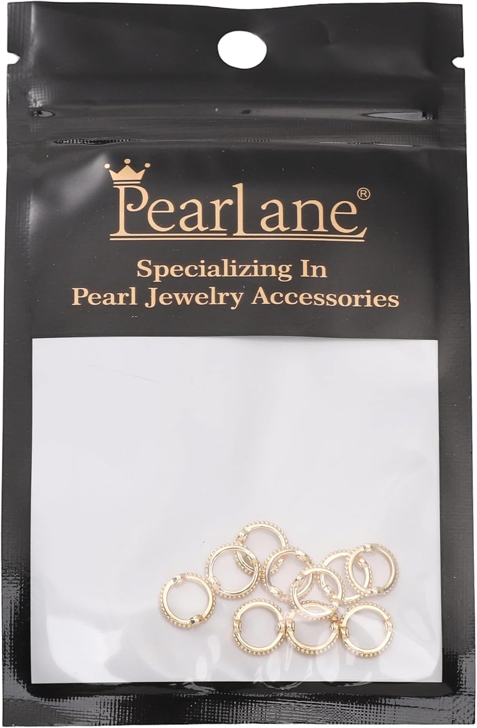 18K Real Gold Plated Non-Tarnish Double Hole Linking Rings 9x8.5mm 10pcs Connector Circle Rings for Jewelry Making