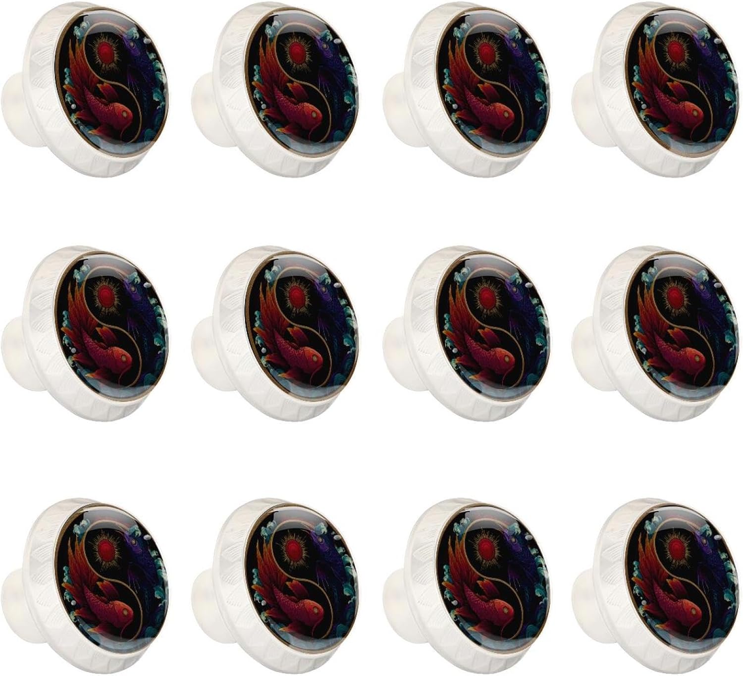 Black Octopus Cosmic Planets (2) Modern Style Drawer Knobs, Universal Cabinet Knobs for Kitchen Living Room Bedroom